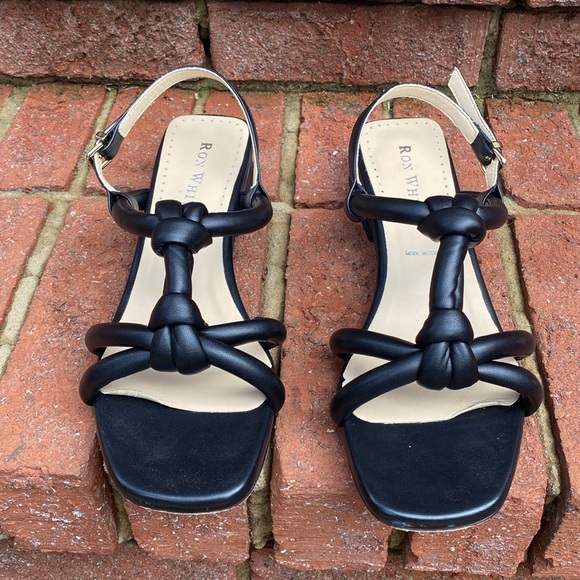 Ron White Black Blaise Sandals - Size 10 - Orig. $400 - Picture 3 of 9